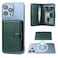 Bocasal for MagSafe Wallet Magnetic Card Holder RFID Blocking Leather Card Slots for iPhone 171615141312 ProMaxPlusAir Adjustable Kickstand Flip Mag Safe Wallet Dark Green