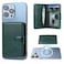 Bocasal for MagSafe Wallet Magnetic Card Holder RFID Blocking Leather Card Slots for iPhone 171615141312 ProMaxPlusAir Adjustable Kickstand Flip Mag Safe Wallet Dark Green