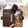 SINIANL iPhone 16 Pro Max Wallet Case MagSafe Compatible Leather Folio Cover with Card Slots and Kickstand Brown
