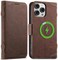 SINIANL iPhone 16 Pro Max Wallet Case MagSafe Compatible Leather Folio Cover with Card Slots and Kickstand Brown