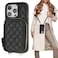 Bocasal Crossbody Wallet Case for iPhone 16 Pro RFID Blocking PU Leather Zipper Handbag Purse Flip Cover Kickstand Folio Case with Card Slots Holder Wrist Strap Lanyard 5G 63 Inch Black