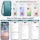Defencase Compatible with iPhone 16 Pro Case Wallet with RFID Blocking Card Holder for Women Men PU Leather Magnetic Snap Flip Zipper Strap Wallet Phone Case Fit for iPhone 16 Pro 63 Blue Green