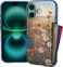 Smartish iPhone 16 Wallet Case Wallet Slayer Vol 1 Slim Protective Credit Card Holder Drop Tested Hidden Credit Card Slot Cover for Apple iPhone 16 Wildflower Fields