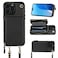 Bocasal Crossbody Wallet Case for iPhone 16 Pro Max RFID Blocking Leather Purse Case with Card Holder Protective Handbag Flip Cover with Zipper Wrist Strap Lanyard for Women 5G 69 Inch Black