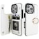 ONETOP for iPhone 16 Pro Wallet Case with Card Holder 360 Rotation Ring Kickstand RFID Blocking PU Leather Double Magnetic Clasp Shockproof Cover for Women and Girls 63 Inch White