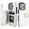 ONETOP for iPhone 16 Pro Wallet Case with Card Holder 360 Rotation Ring Kickstand RFID Blocking PU Leather Double Magnetic Clasp Shockproof Cover for Women and Girls 63 Inch White