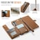 XIMAND for Samsung Galaxy Z Fold 6 Wallet Case with 7 Credit Card Slots and SPen SlotRFID BlockingClassic Leather Magnetic Clasp Kickstand CoverBrown