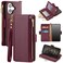 Antsturdy Compatible with iPhone 16 Plus Wallet CaseRFID Blocking PU Leather Phone Case Women Men Kickstand flip Cover Wrist Strap Zipper Credit Card Holder Slots for Apple 16 Plus 67Wine Red