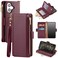 Antsturdy Compatible with iPhone 16 Plus Wallet CaseRFID Blocking PU Leather Phone Case Women Men Kickstand flip Cover Wrist Strap Zipper Credit Card Holder Slots for Apple 16 Plus 67Wine Red