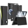 XIMAND for Samsung Galaxy Z Fold 6 Leather Case with Card Slots Kickstand AntiShock Magnetic Buckle Compatible with Magsafe Magnetic Wireless ChargingBlack