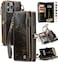 Defencase Compatible with iPhone 16 Pro Max Case Wallet with RFID Blocking Card Holder for Woman Men PU Leather Magnetic Snap Flip Zipper Strap Wallet Phone Case for iPhone 16 Pro Max 69 Coffee