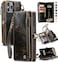 Defencase Compatible with iPhone 16 Pro Max Case Wallet with RFID Blocking Card Holder for Woman Men PU Leather Magnetic Snap Flip Zipper Strap Wallet Phone Case for iPhone 16 Pro Max 69 Coffee