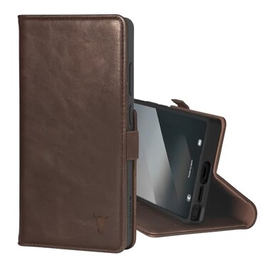 TORRO Premium Leather Case Compatible with Samsung Galaxy S25 Ultra 5G 69 2025 Genuine Leather Wallet Flip Folio Case with Kickstand and Card Slots Dark Brown