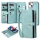 TwoHead Designed for iPhone 13 Wallet Case with Card HolderDetachable Magnetic Phone Case with Wallet PU Leather Wallet Phone Case for iPhone 13 Case Wallet for WomenMen with Wrist StrapBlue