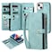 TwoHead Designed for iPhone 13 Wallet Case with Card HolderDetachable Magnetic Phone Case with Wallet PU Leather Wallet Phone Case for iPhone 13 Case Wallet for WomenMen with Wrist StrapBlue