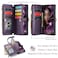 Defencase Compatible with Samsung Galaxy S24 FE Case Wallet with RFID Blocking Card Holder for Women Men PU Leather Magnetic Snap Flip Zipper Strap Wallet Phone Case for Galaxy S24 FE 5G 67 Purple