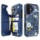 uCOLOR for iPhone 16 Wallet Case with Card Holder PU Leather RFID Blocking iPhone 16 Case Wallet Folio Flip Case for Women Men Magnetic Clasp Kickstand Design 61 Blue Daisy