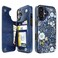 uCOLOR for iPhone 16 Wallet Case with Card Holder PU Leather RFID Blocking iPhone 16 Case Wallet Folio Flip Case for Women Men Magnetic Clasp Kickstand Design 61 Blue Daisy
