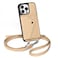 LUCKYCOIN Crossbody Phone Case for iPhone 14 Pro Max100 Genuine Leather Phone Wallet Case for Women Premium HandsFree Phone Purse with Expandable Flip Card Holder Adjustable Strap Pebble Beige