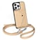 LUCKYCOIN Crossbody Phone Case for iPhone 14 Pro Max100 Genuine Leather Phone Wallet Case for Women Premium HandsFree Phone Purse with Expandable Flip Card Holder Adjustable Strap Pebble Beige