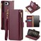 Antsturdy Compatible with iPhone 17e 16e Wallet CaseRFID Blocking PU Leather Phone Case Women Men Kickstand flip Cover Wrist Strap Zipper Credit Card Holder Slots for Apple 17e 16eWine Red