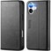 TUCCH Case Wallet for iPhone 16 Plus 3 Card Holder Slots Folio PU Leather Cover RFID Blocking Stand Flip TPU Shockproof Interior Case Compatible with iPhone 16 Plus Black