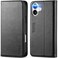 TUCCH Case Wallet for iPhone 16 Plus 3 Card Holder Slots Folio PU Leather Cover RFID Blocking Stand Flip TPU Shockproof Interior Case Compatible with iPhone 16 Plus Black