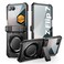 SUPCASE for Samsung Galaxy Z Flip 7 Case with Stand Front Screen Protector Unicorn Beetle Grip Support MagSafe Hinge Protection Full Body MilitaryGrade Translucent Back Phone Cover Black