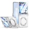 SQMCase Designed for Samsung Galaxy Z Flip 7 Case Magnetic with Hinge Protection Screen Protector Kickstand Compatible with MagSafeSlim Protective Phone Case Cover for Z Flip 7 Clear