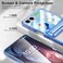 SQMCase Designed for Z Flip 7 Case ClearCompatible with MagSafe Builtin Kickstand Screen Protector Hinge Protection Slim Protective Phone Case Plating Cover for Samsung Galaxy Z Flip 7 Blue