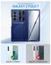 BSNRM for Samsung Galaxy Z Fold 7 Case with Card Holder RFID Blocking Built in Slide Lens Cover Hinge Protection Screen Protector Shockproof Wallet Case for Z Fold 7 Sapphire Blue
