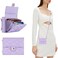 XIMAND for Samsung Galaxy Z Flip 6 Accordion Crossbody Wallet Case 4 Card Slots RFID Blocking and Adjustable Strap Stylish and Versatile Accessory for The Modern Chic Woman Purple