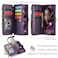 Defencase for Galaxy S25 PlusS25 Case Wallet with RFID Blocking Card Holder for Women Men Elegant Leather Magnetic Snap Flip Strap Zipper Wallet Phone Cases for Samsung Galaxy S25 Plus 67 Purple