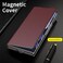 XIMAND for Samsung Galaxy Z Fold 7 Magnetic Flip Folding Case MultiAngle Bracket High Classy Luxurious Business Leather Full Body Hinge Protective Slim Cover