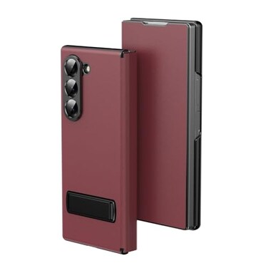 XIMAND for Samsung Galaxy Z Fold 7 Magnetic Flip Folding Case MultiAngle Bracket High Classy Luxurious Business Leather Full Body Hinge Protective Slim Cover