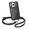 LUCKYCOIN Crossbody Phone Case for iPhone 14 Pro100 Genuine Leather Phone Wallet Case for Women Premium HandsFree Phone Purse with Expandable Flip Card Holder Adjustable Strap Pebble Black