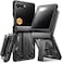 TONGATE for Z Flip 7 Case with Privacy Screen Protector Stand BeltClip Hinge Protection AntiSlip FullBody Military Grade Protective Phone Case for Samsung Galaxy Z Flip 7 5g 2025 Black
