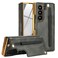 XIMAND for Samsung Galaxy Z Fold 6 Wallet Case with SPen Holder and Credit Card Holder Builtin Front Screen Flim ProtectorLuxurious Leather Magnetic Clasp KickstandGreen