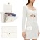 XIMAND for Samsung Galaxy Z Flip 6 Accordion Crossbody Wallet Case 4 Card Slots RFID Blocking and Adjustable Strap Stylish and Versatile Accessory for The Modern Chic Woman White