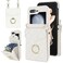 XIMAND for Samsung Galaxy Z Flip 6 Wallet Phone Case with Ring and Adjustable Crossbody Strap Stylish and Mutifuntional Accordion Style Flip Case with 4 Card Slots White