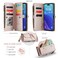 Strapurs Wallet Case Compatible with iPhone 16 Pro Max 69 RFID Blocking 10Card Holder Soft PU Leather Magnetic Snap Shoulder Strap Zipper Pocket Phone Case Fit for iPhone 16 Pro Max Rose Gold