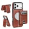 SkyEagle Compatible with Magsafe 2 in 1 Detachable iPhone 17 Pro Max Wallet Case with Card HolderWomen Men Magnetic PU Leather RFID Blocking Flip Kickstand Credit Slotsfor Apple 17 ProMaxBrown