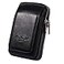 Hebetag Leather Waist Pack Phone Belt Bag for Men Loop Holster Wallet Cellphone Case Pouch Pack Clip Money Purse for Phone Note Edge Plus Black