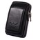 Hebetag Leather Waist Pack Phone Belt Bag for Men Loop Holster Wallet Cellphone Case Pouch Pack Clip Money Purse for Phone Note Edge Plus Black