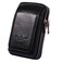 Hebetag Leather Waist Pack Phone Belt Bag for Men Loop Holster Wallet Cellphone Case Pouch Pack Clip Money Purse for Phone Note Edge Plus Black