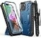 FNTCASE for iPhone 1413 Case with BeltClip Holster Kickstand Heavy Duty Military Grade Protection Cover Shockproof TPU Phone Shell Durable Rugged Full Protective Phonecase 61 inch Blue