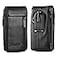 Hengwin Genuine Leather Cell Phone Holster Fits for iPhone 17 Pro Max 16 Pro Max 15 Pro Max 14 Pro Max 13 Pro Max Samsung Galaxy S24 Ultra S25 Ultra Pouch Belt Holder Phone Case with Belt Clip Black