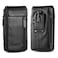 Hengwin Genuine Leather Cell Phone Holster Fits for iPhone 17 Pro Max 16 Pro Max 15 Pro Max 14 Pro Max 13 Pro Max Samsung Galaxy S24 Ultra S25 Ultra Pouch Belt Holder Phone Case with Belt Clip Black