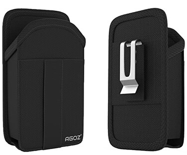 AGOZ Zebra TC77 TC70 Scanner Holster Agoz Rugged Carrying Case Pouch for Zebra TC75x TC75 TC70x TC70 TC72 TC77 M60 MC67 Handheld Barcode Touch Mobile Computer Holder with Metal Clip Belt Loops