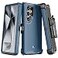 M MYBAT PRO Maverick Series for Samsung Galaxy S25 Ultra Case with Belt Clip Holster 69 inch Heavy Duty Military Grade Drop Protective Case w 360 Rotating Stand No Screen Protector Blue